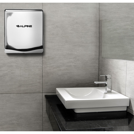Alpine Industries Willow Commercial Chrome High Speed Automatic Electric Hand Dryer 405-10-CHR